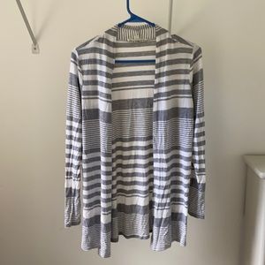 Women’s striped open cardigan
